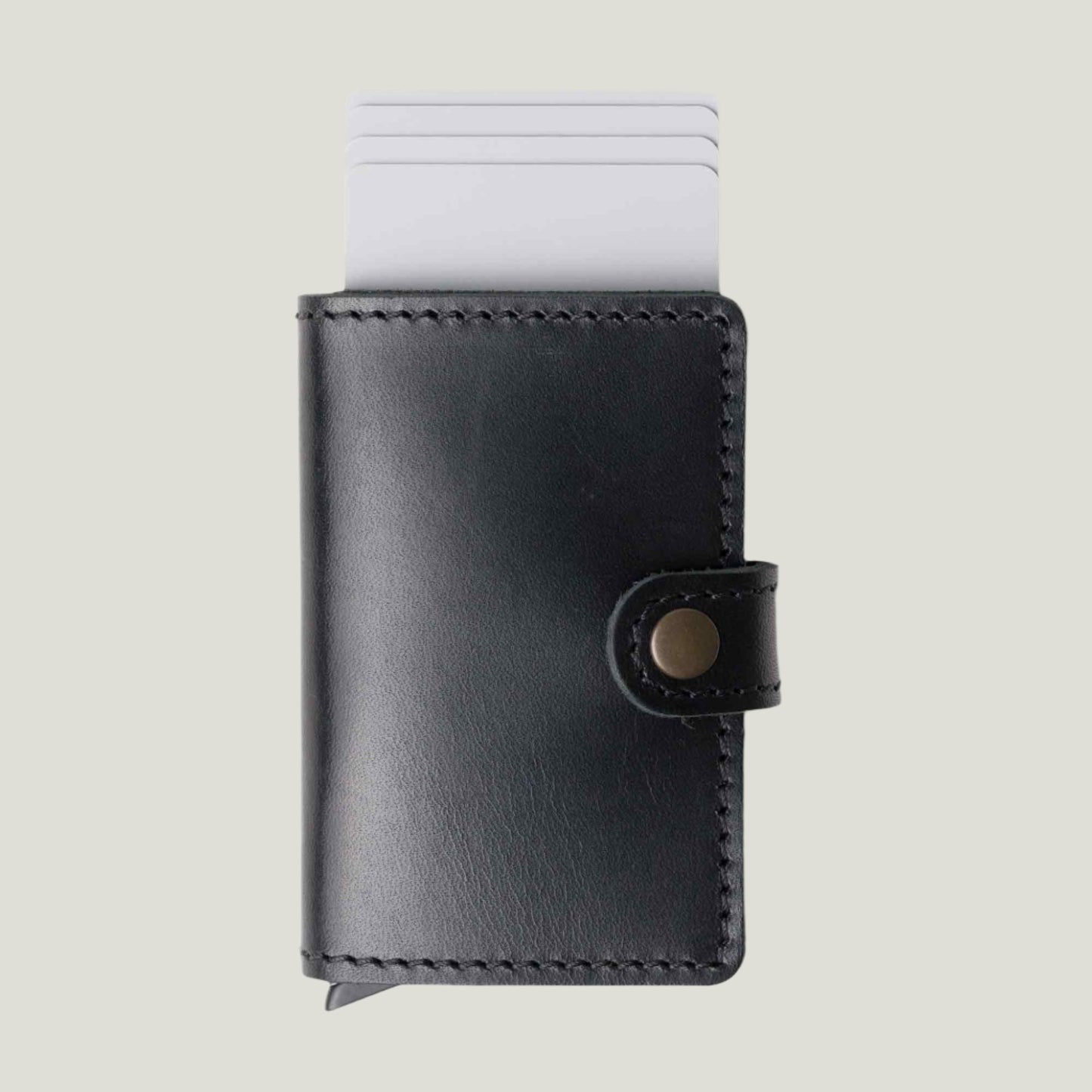 Handcrafted Agustine Leather Wallet in premium leather, featuring quick card access, a sleek design, and personalization options. Made in Ubrique, Spain.