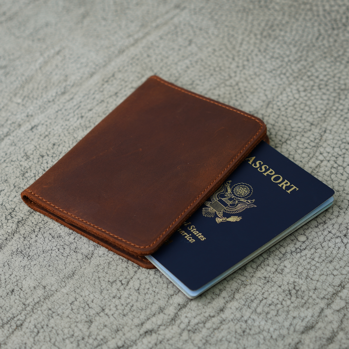 Pike Leather Passport Wallet | Mahogany Brown