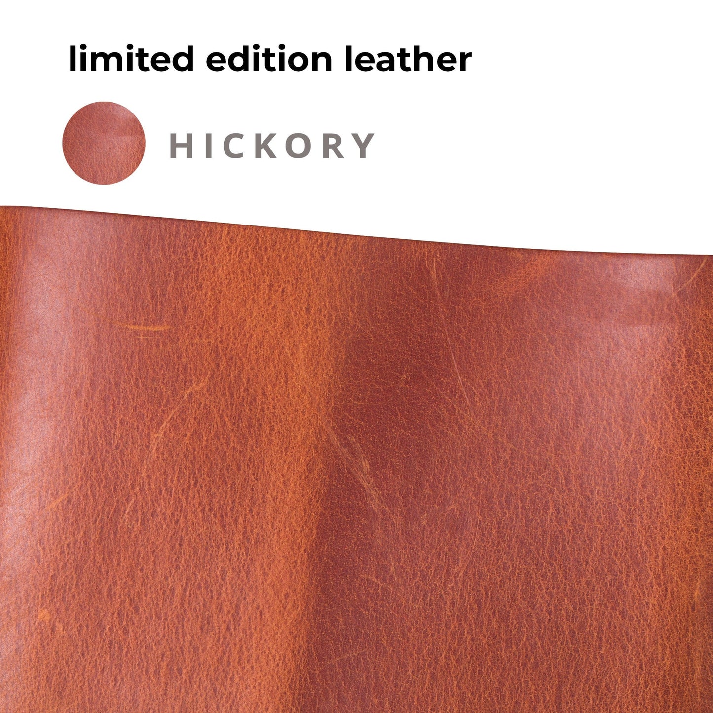 Handcrafted Hickory leather trifold wallet with six card slots, ID window, and cash pocket. Personalizable with fire-branded initials for a timeless touch.