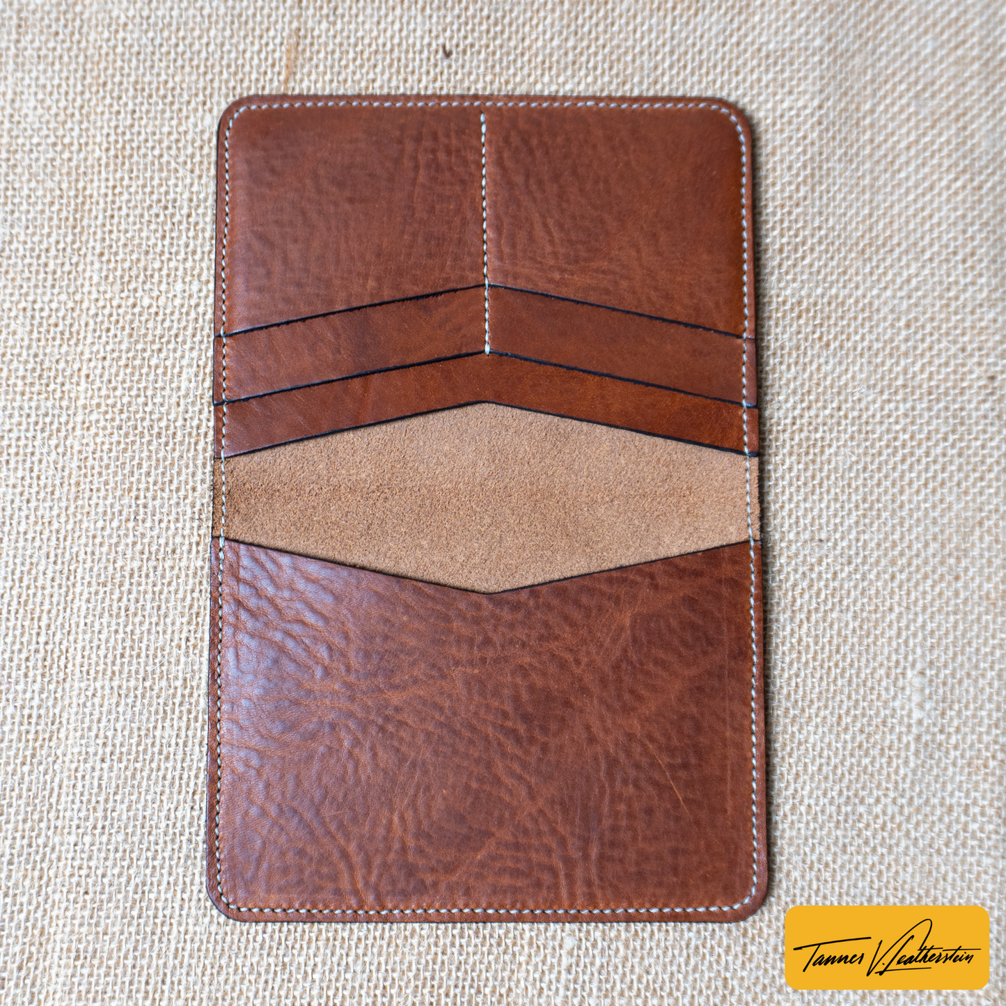 Pike Leather Passport Wallet | Vegtan Brown