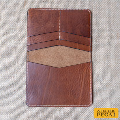 Pike Leather Passport Wallet | Vegtan Brown