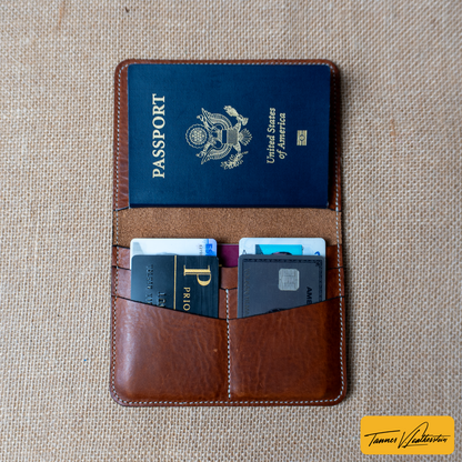 Pike Leather Passport Wallet | Vegtan Brown