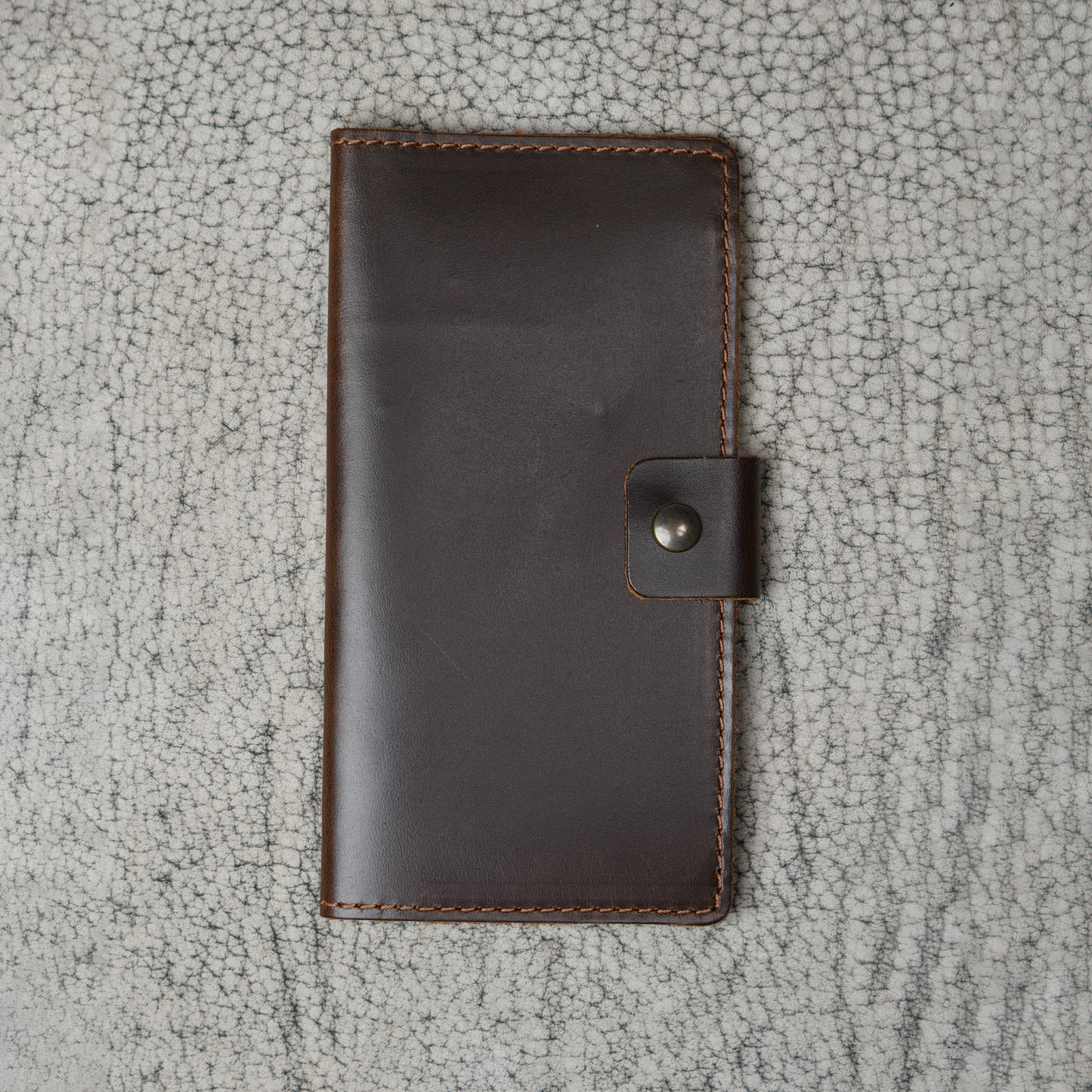 Clark Leather Checkbook Cover | Dual Tone Coffee