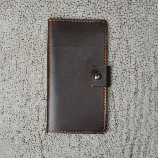 Clark Leather Checkbook Cover | Dual Tone Coffee