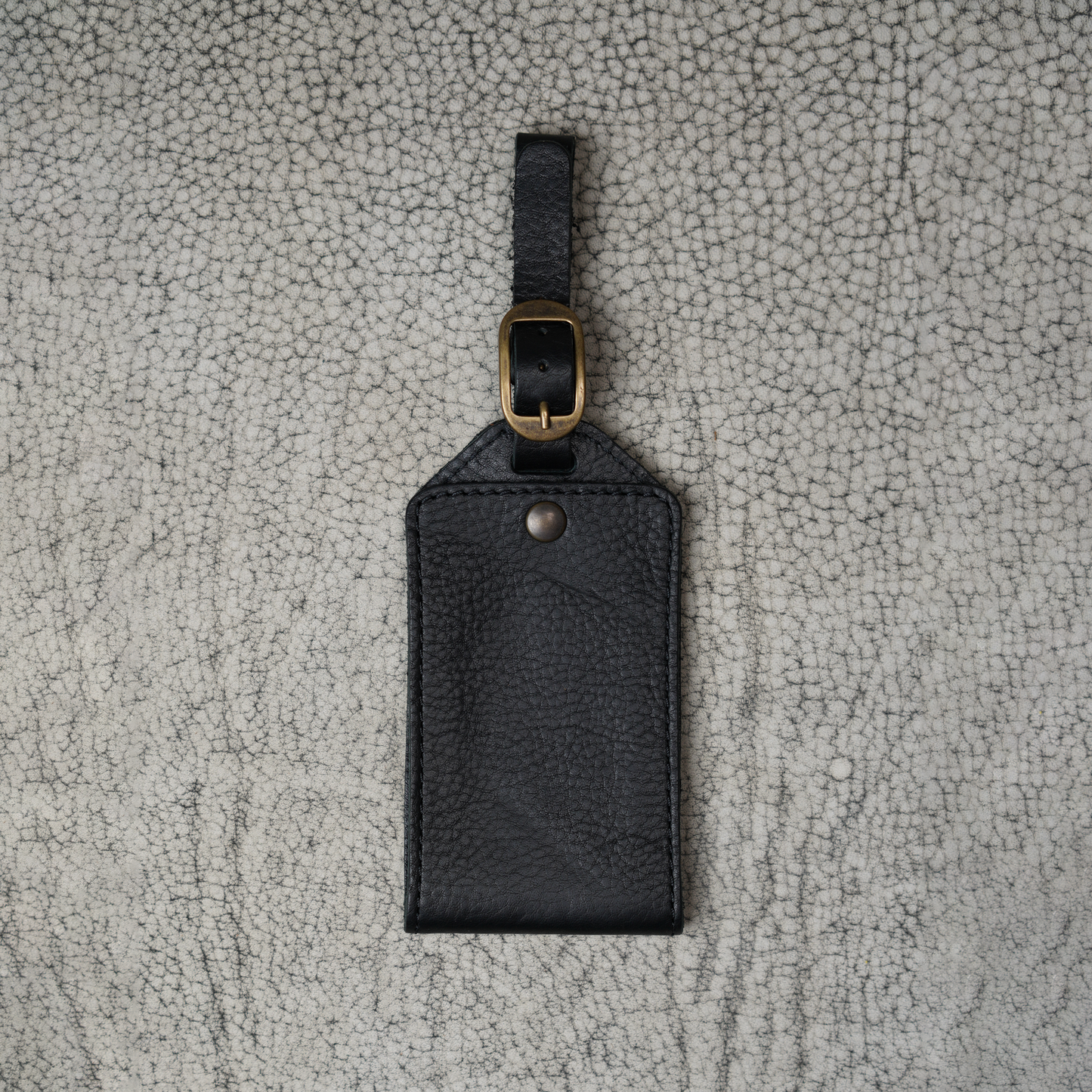Bond Leather Luggage Tag | Dymnos Black