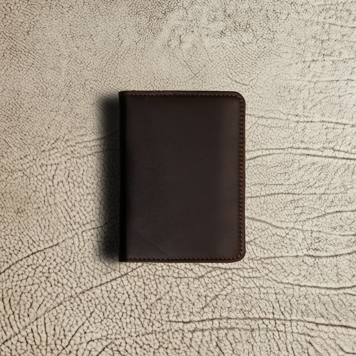 Pike Leather Passport Wallet | Dymnos Brown