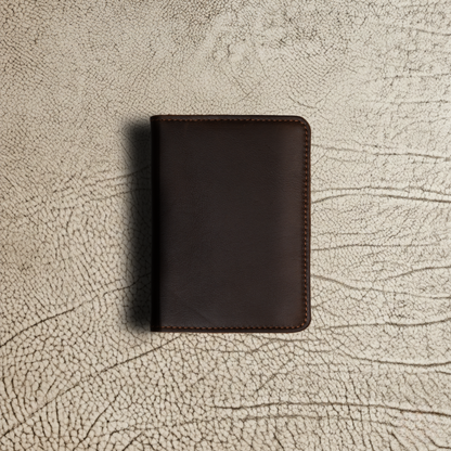Pike Leather Passport Wallet | Dymnos Brown