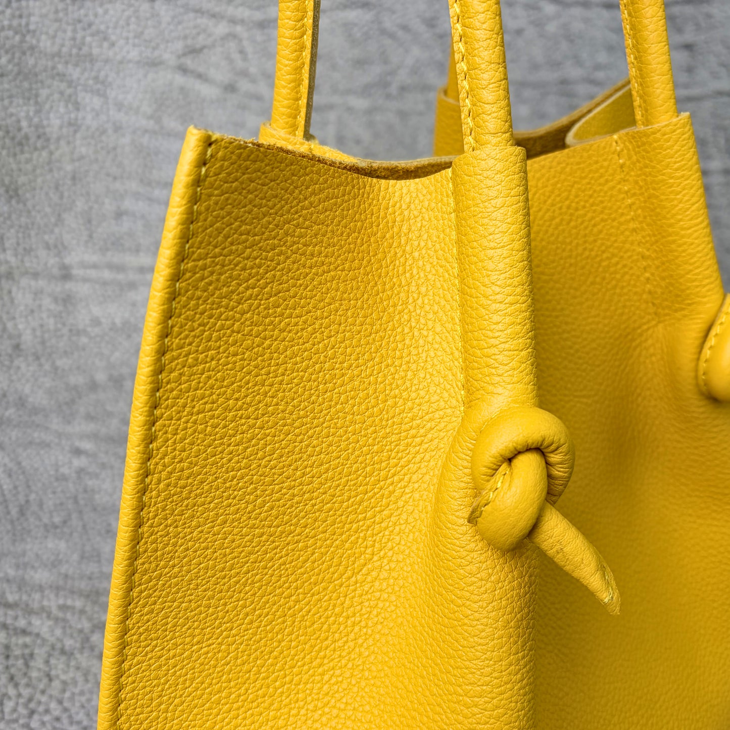 Flora Everyday Leather Tote | Togo Calf Yellow