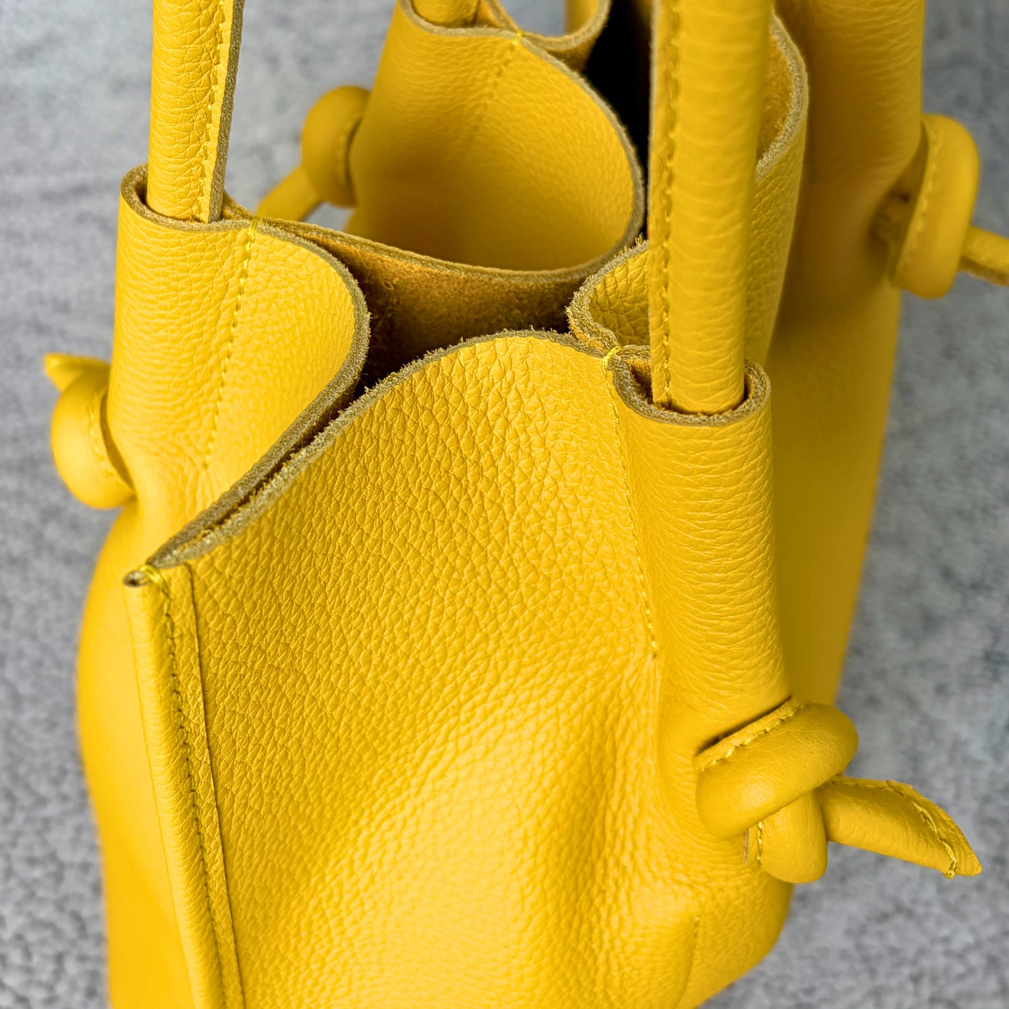 Flora Everyday Leather Tote | Togo Calf Yellow