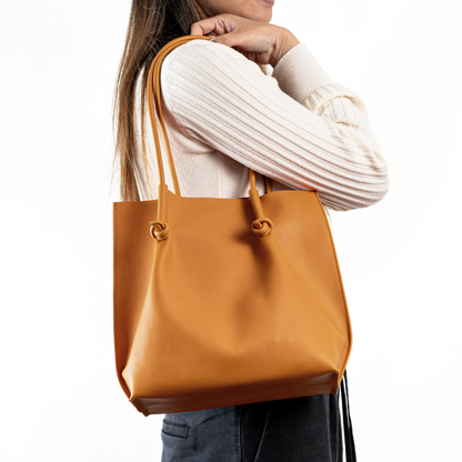 Flora Everyday Leather Tote | Smooth Calf Orange