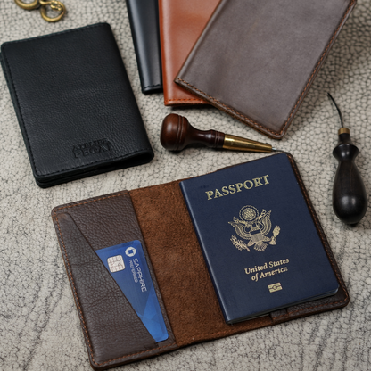 DeKalb Leather Passport Cover | Dual Tone Coffee