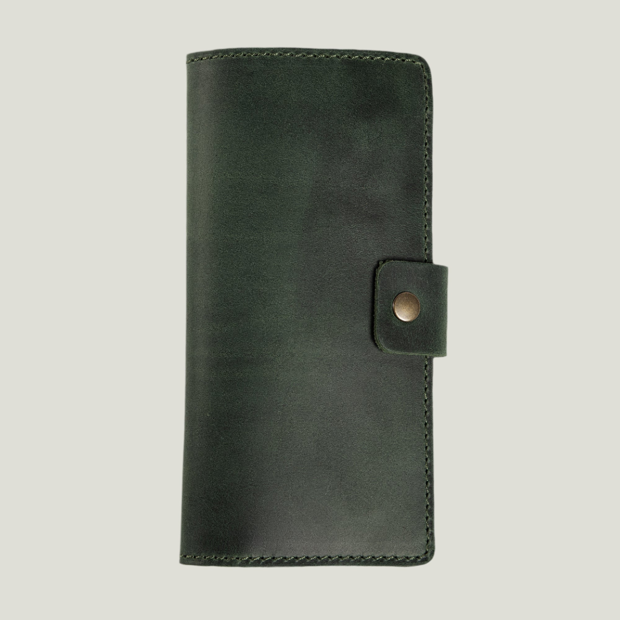 Clark Leather Checkbook Cover | Green – Atelier Pegai