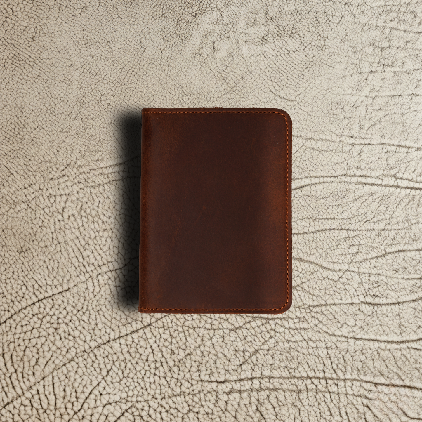 Pike Leather Passport Wallet | Mahogany Brown