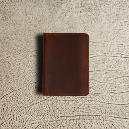 Pike Leather Passport Wallet | Mahogany Brown